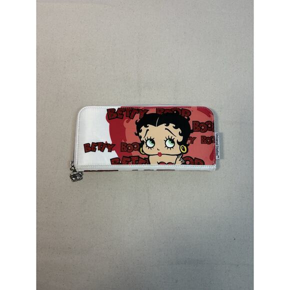 Universal Studios Handbags - Universal Studios Betty Boop Wallet White with Red Metalliac Thread